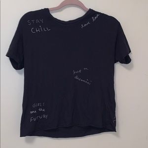 american eagle navy graphic tee